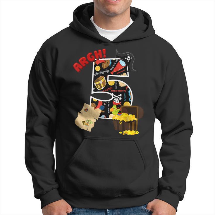 5Th Birthday Pirate 5 Years Old Pirate Treasure Bday Party Hoodie