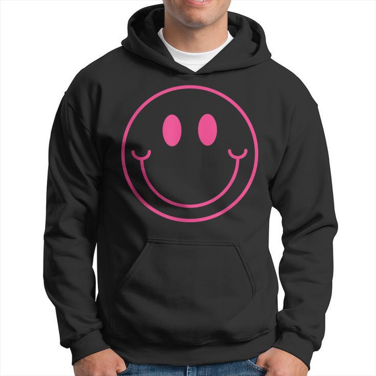 70S Cute Pink Smile Face Peace Happy Smiling Face Hoodie