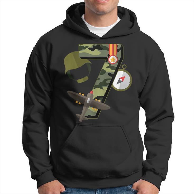 7Th Birthday Camouflage Hero Army Soldier Hoodie