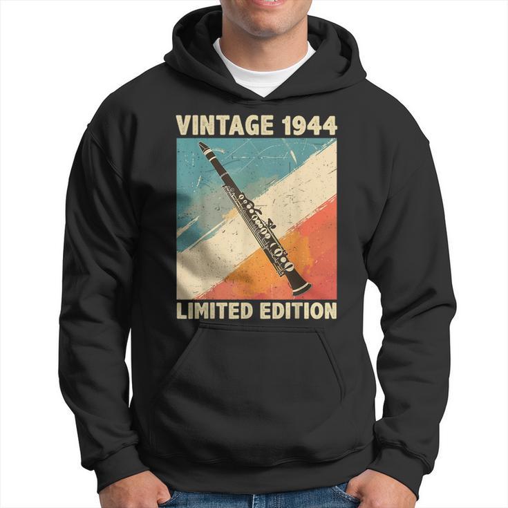 80 Years Old Vintage 1944 Clarinet Lover 80Th Birthday Hoodie