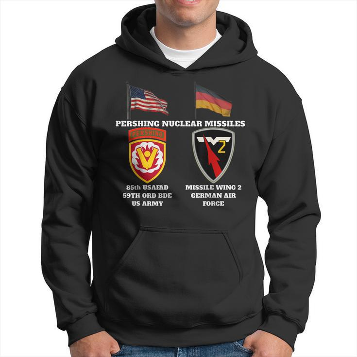85Th Usafad Ssi W Pershing And Missile Wing 2 Nuc V Print Hoodie