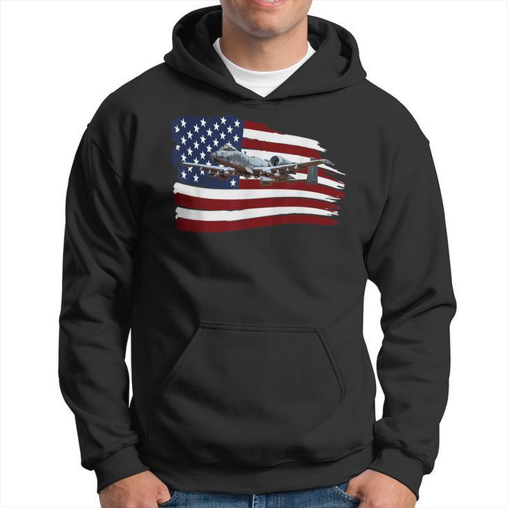 A-10 Thunderbolt 2 Warthog Plane American Us Flag T Hoodie
