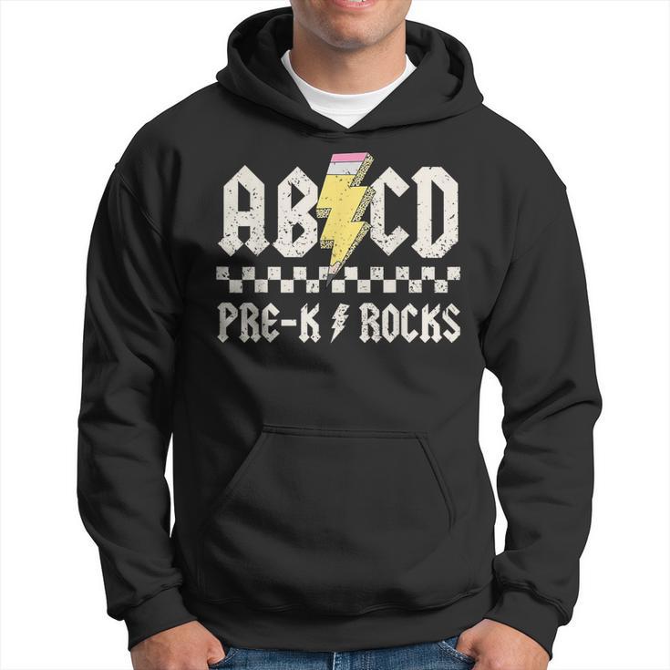 Abcd Pre-K Rocks Pencil Lightning Leopard Students Teachers Hoodie