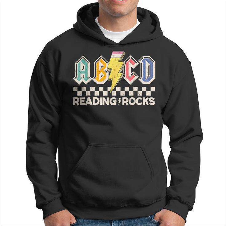 Abcd Reading Rocks Cute Rock'n Roll Lover Math Teachers Hoodie