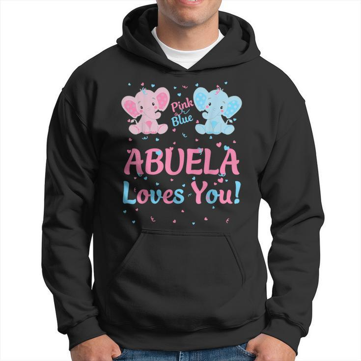 Abuela Gender Reveal Pink Or Blue Matching Family Elephant Hoodie
