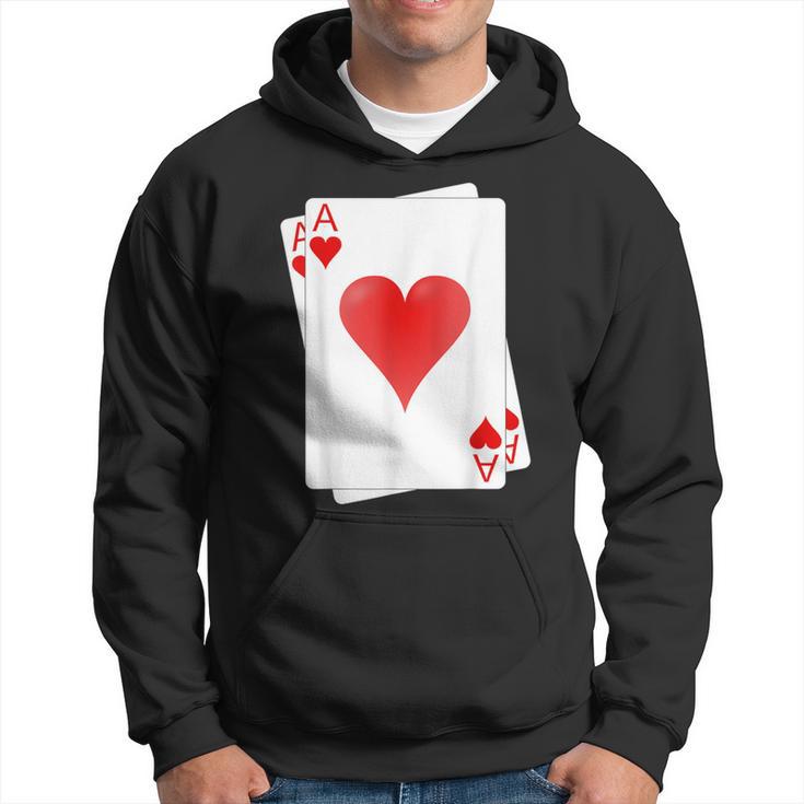 The Ace Of Hearts Playing Card Poker Player Hoodie