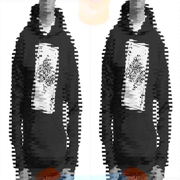 Ace Of Spades Rick Roll Back Printed Hoodie