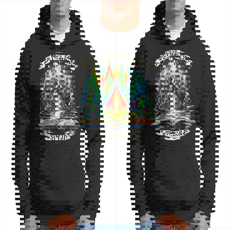 Adventure Begins At Your Library Outdoor Activities Reading Hoodie