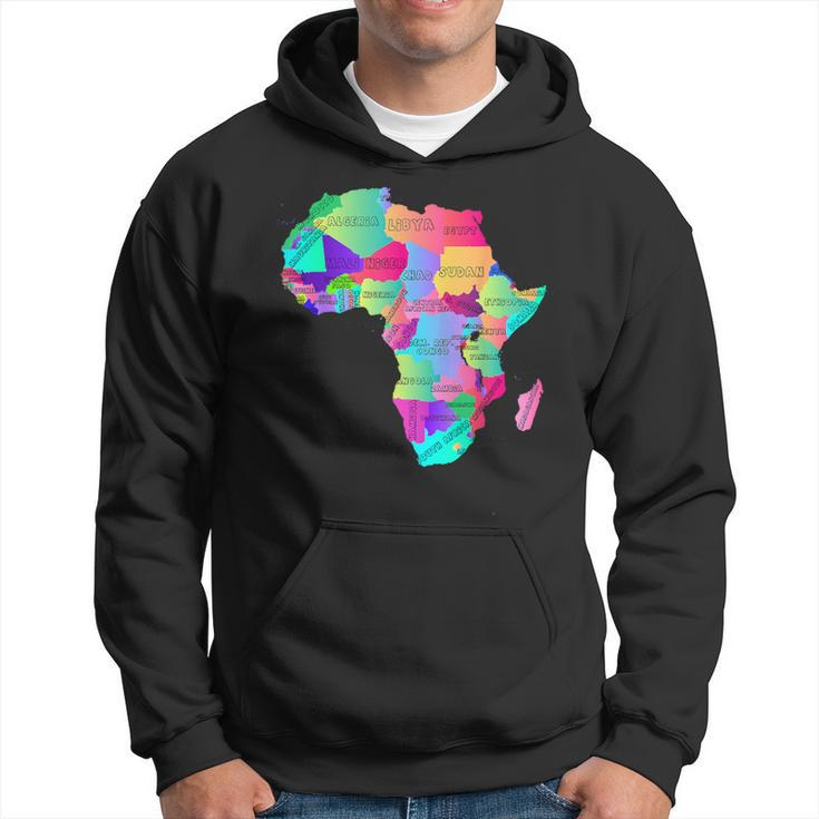 Africa Map With Boundaries And Countries Names Hoodie