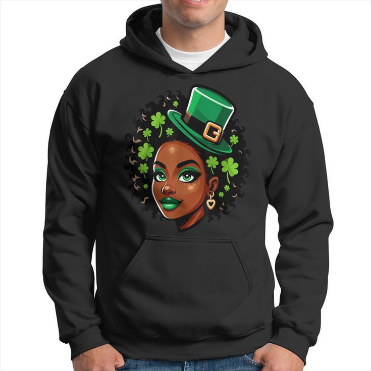 African American Female Leprechaun Black St Patrick's Day Hoodie