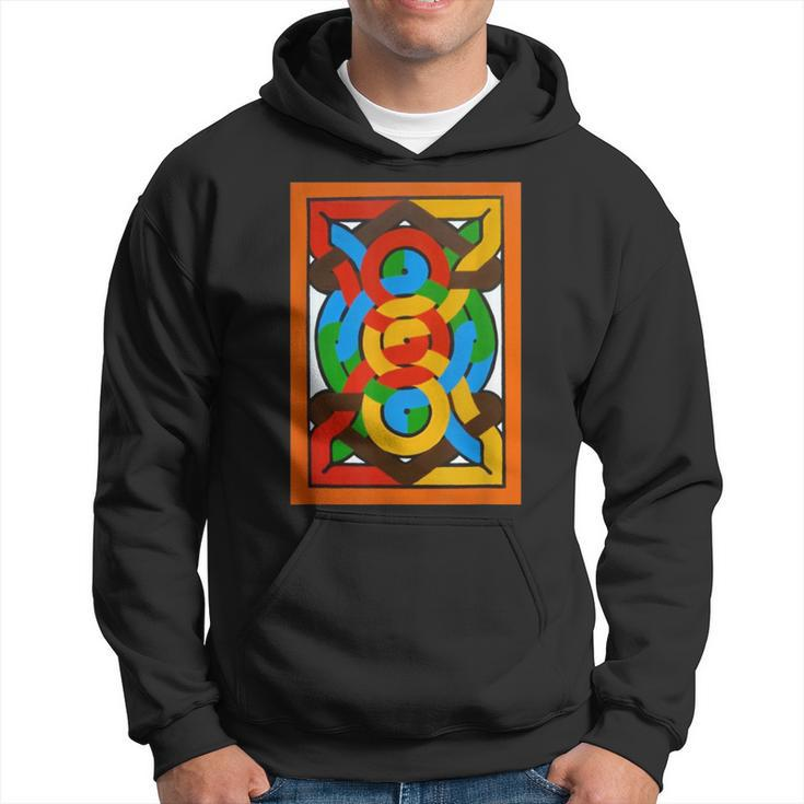 African Maroon Tribal Inspired Ethnic Colorful Black Culture Hoodie