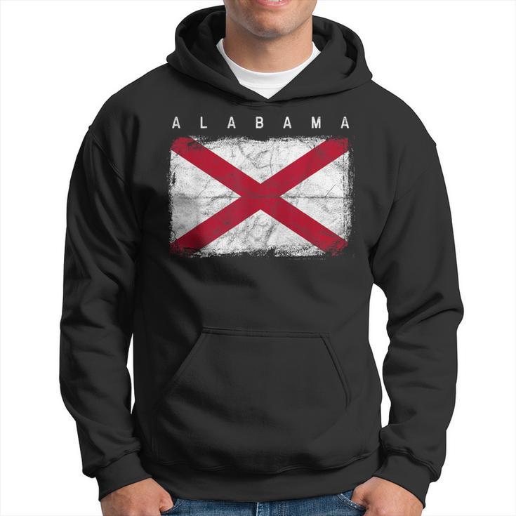 Alabama Vintage Distressed Home State Flag Hoodie