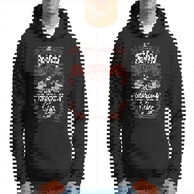 Aleman Blood Runs Through My Veins Vintage Family Name Hoodie
