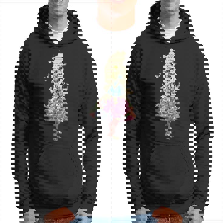 Alice In Wonderland Magical Garden -Intage Book Hoodie