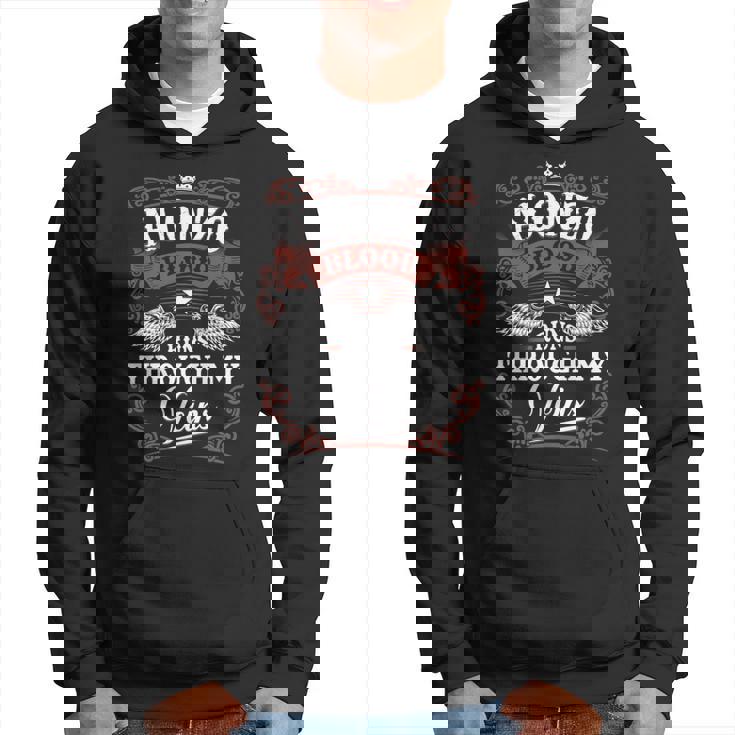 Alonzo Blood Runs Through My Veins Family Name Vintage Hoodie