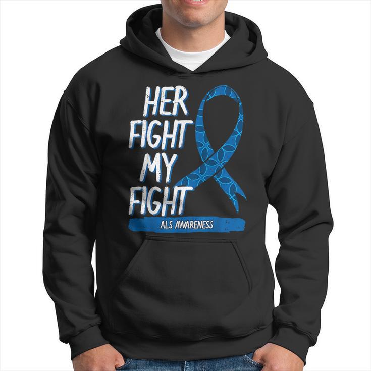 Als Awareness Ribbon Lou Gehrig's Disease Blue Mnd Hoodie - Monsterry