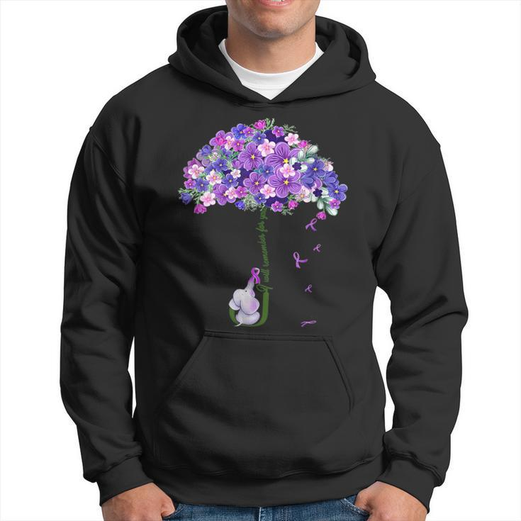Alzheimer Awareness Elephant I Will Remember For You Hoodie