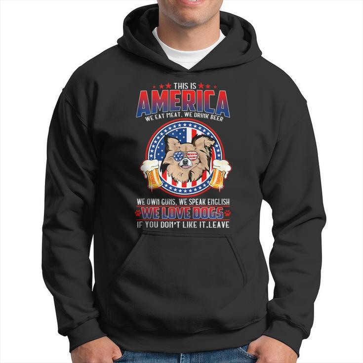 America We Love Dogs Chihuahua Dog And Beer 4Th Of July Hoodie