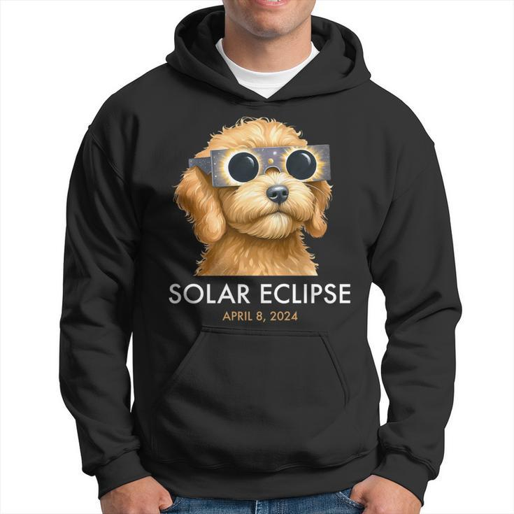 America Totality Solar Eclipse 2024 Cute Doodle Dog Dad Mom Hoodie