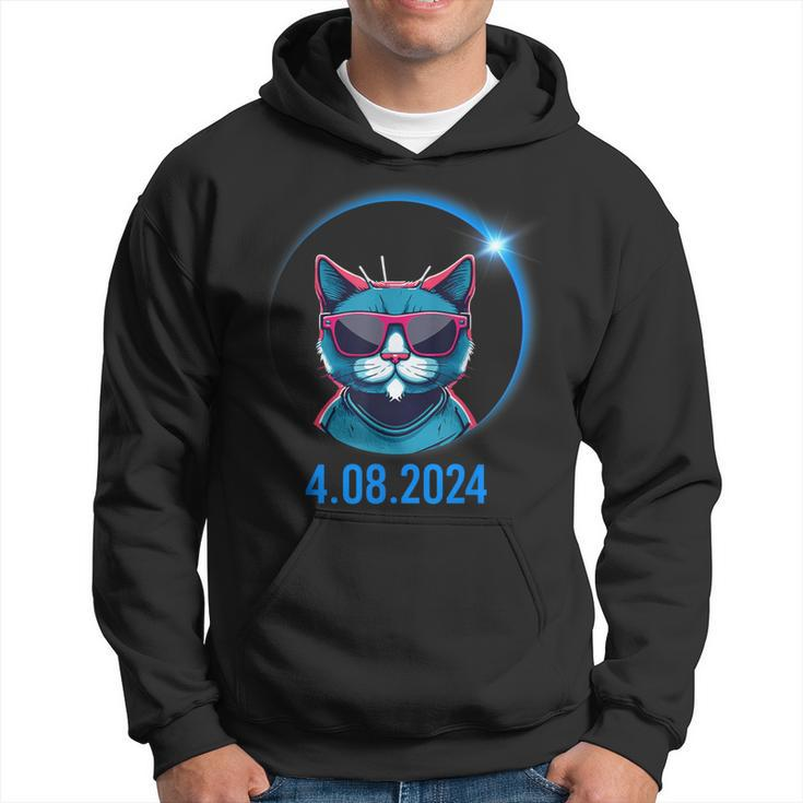 America Totality Spring Cat Total Eclipse April 8Th 2024 Hoodie