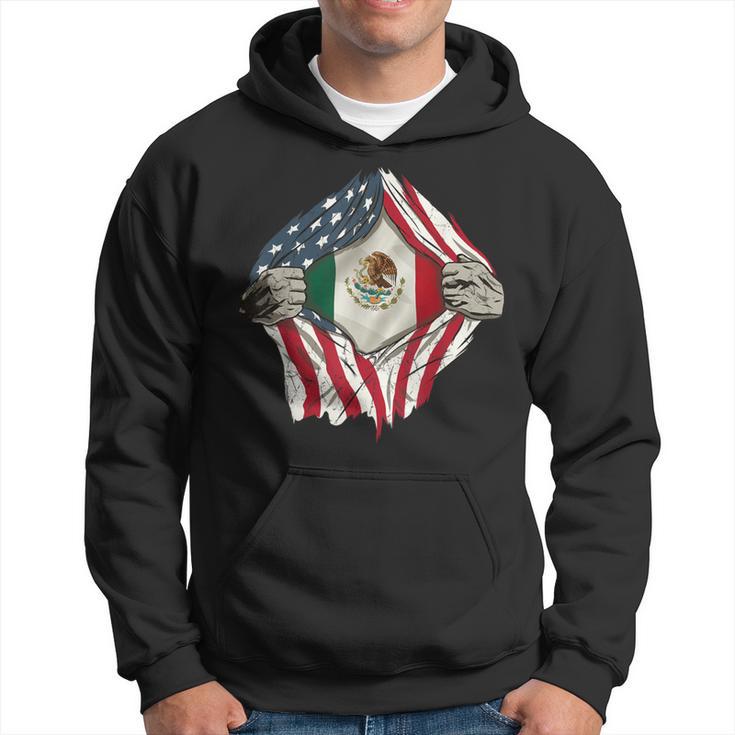 American Grown Mexican Roots Usa Mexico Flag Love Hoodie