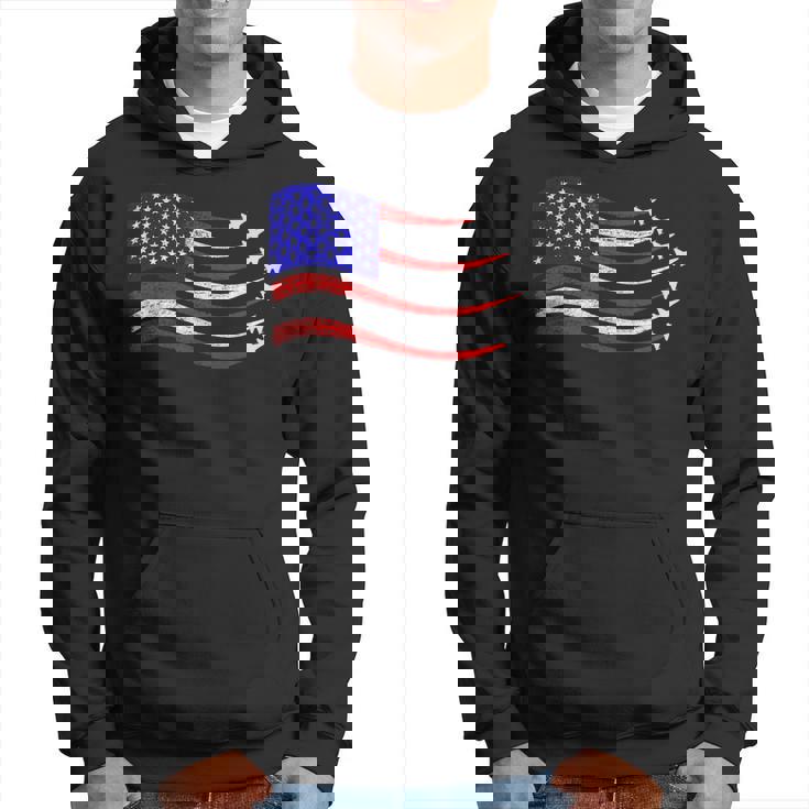 American Patriotic Fighter Jets Usa Flag Waving 4Th Of July Hoodie
