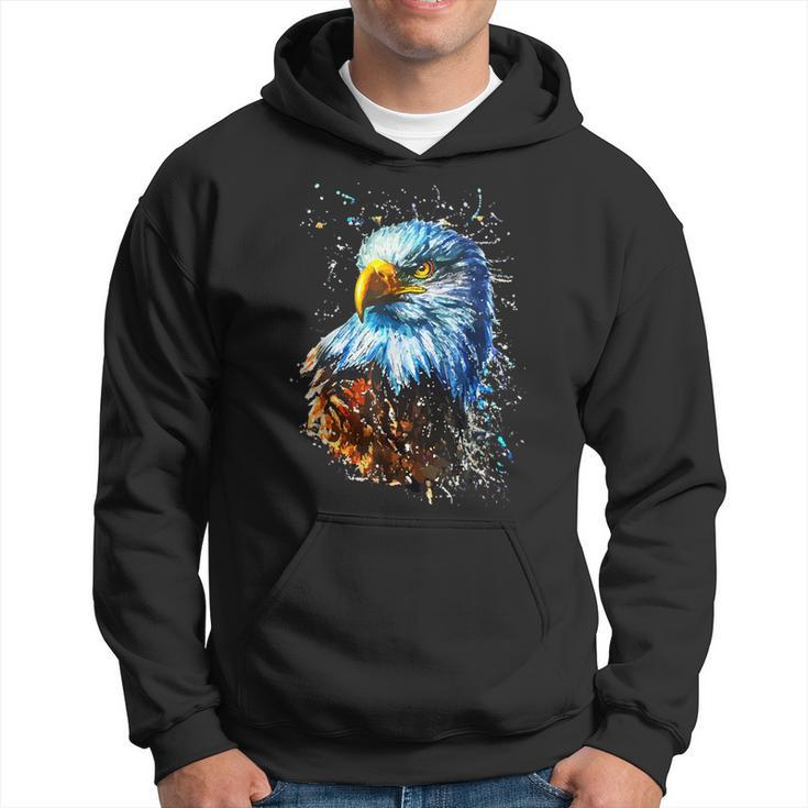 Amerikanischer Adler Handgemalter Adler Hoodie