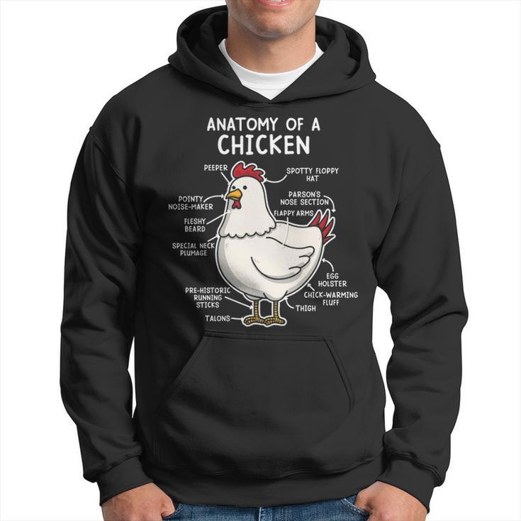 Anatomy Of A Chicken Country Farm Women Girl Hoodie