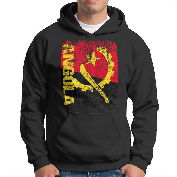 Angola Flag Vintage Distressed Angola Hoodie