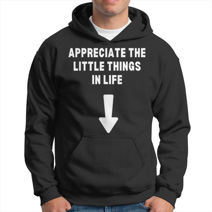 Appreciate The Small Things In Life Arrow Sarcasm Pun Hoodie