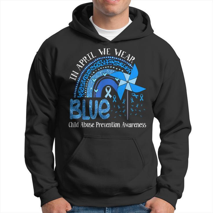 In April We Wear Blue For Child Abuse Prevention Awareness Hoodie