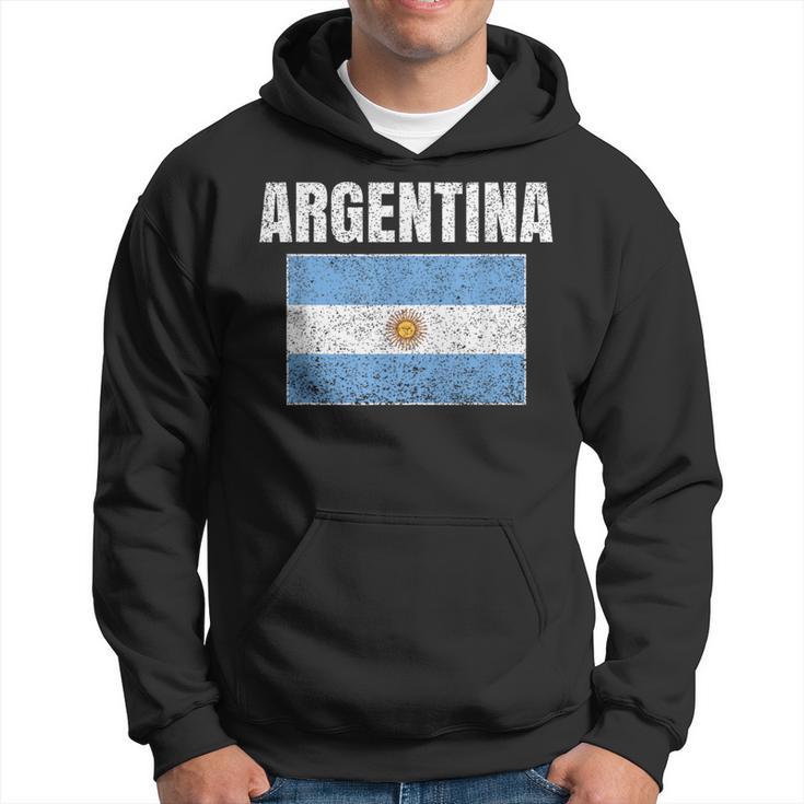 Argentinian Flag Vintage Argentina Map Country Hoodie