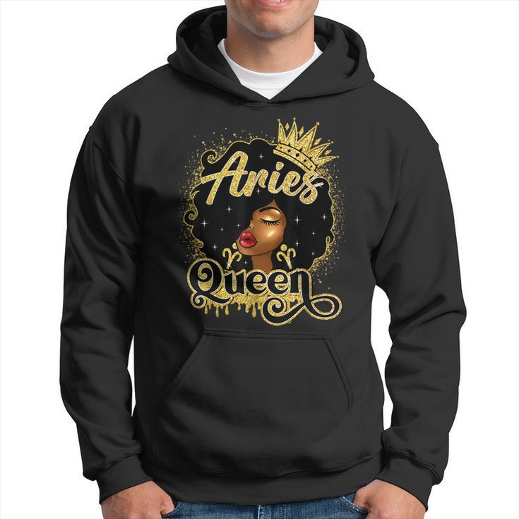 Aries Queen Birthday Afro Natural Hair Black Women Hoodie