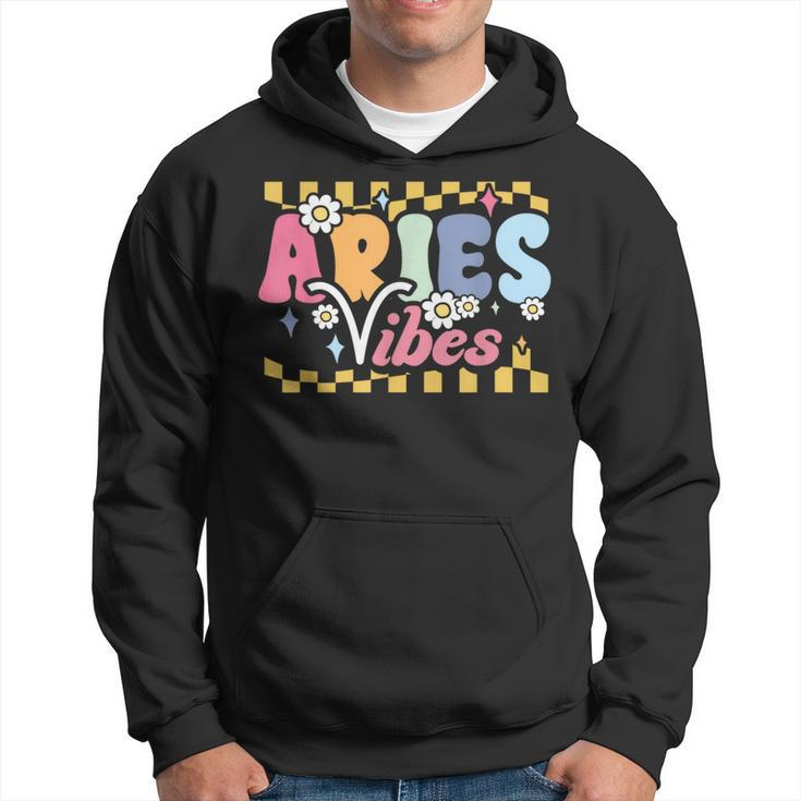 Aries Vibes Zodiac March April Birthday Astrology Groovy Hoodie