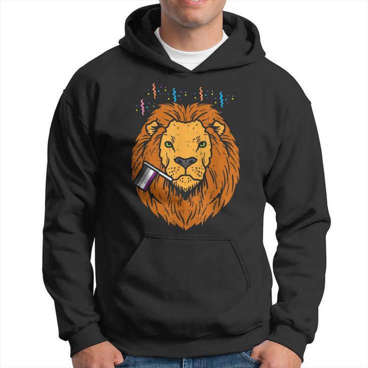 Asexual Flag Lion Lgbt Pride Month Ace Pride Stuff Animal Hoodie