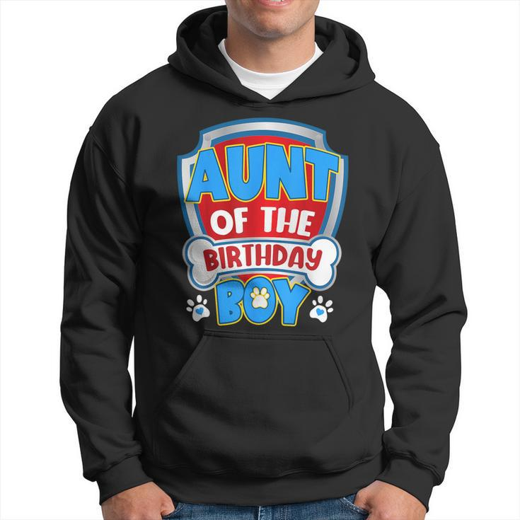 Aunt Of The Birthday Boy Dog Paw Family Matching Hoodie