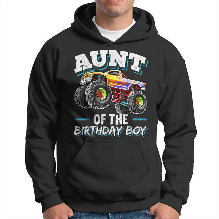 Aunt Of The Birthday Boy Monster Truck Birthday Party Hoodie