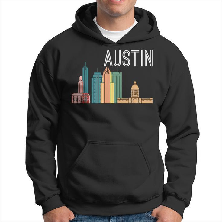 Austin Texas Skyline Souvenir Retro Austin Tx Hoodie