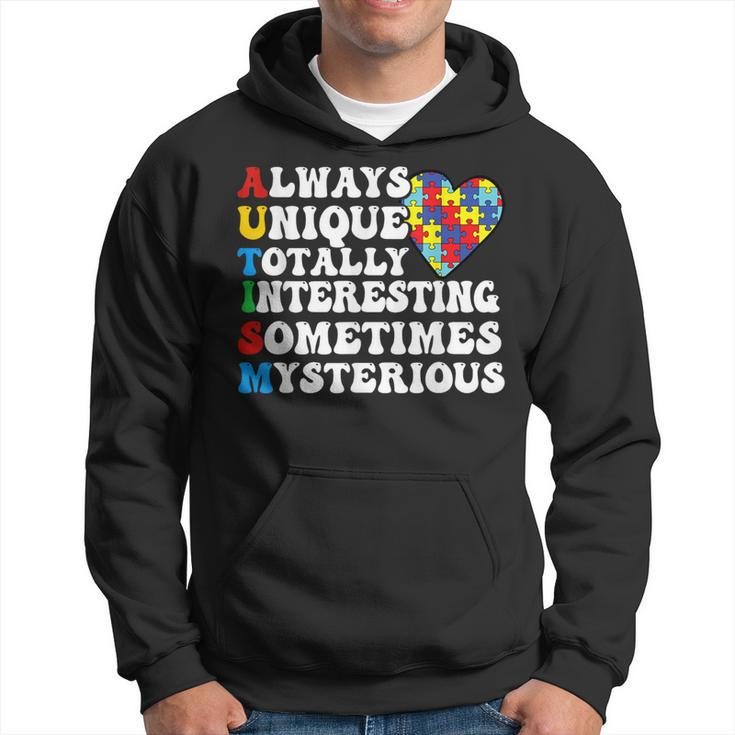 Autism Awareness Support Saying With Puzzle Pieces Hoodie
