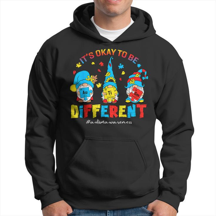 Autism Awareness Three Gnomes Autism It's Ok To Be Different Hoodie