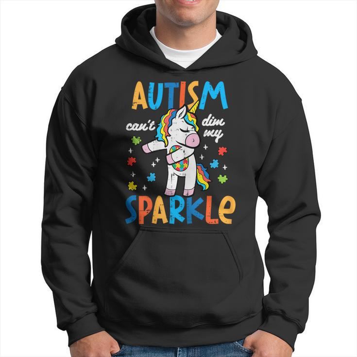 Autism Unicorn Floss Cant Dim My Sparkle Awareness Girls Kid Hoodie