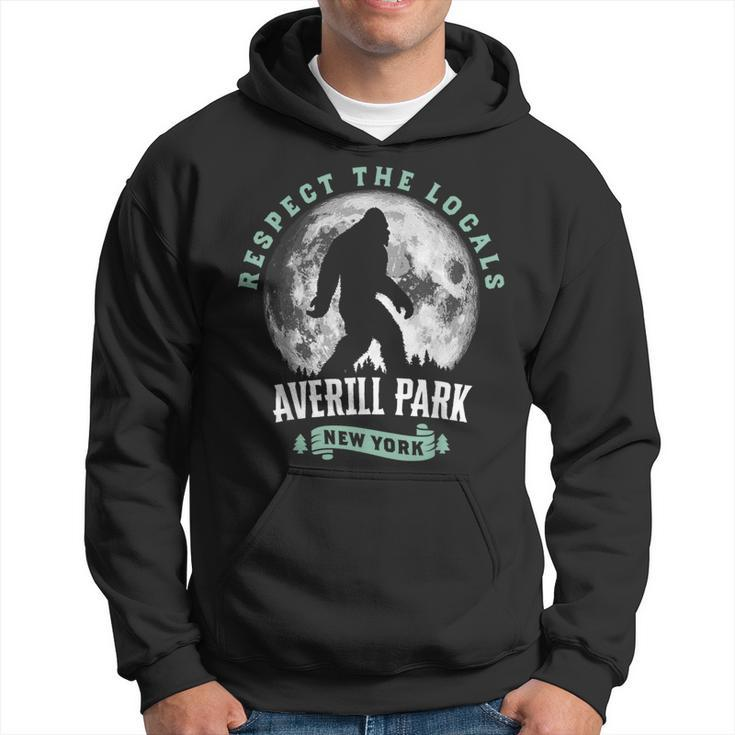 Averill Park New York Respect The Locals Bigfoot Night Hoodie