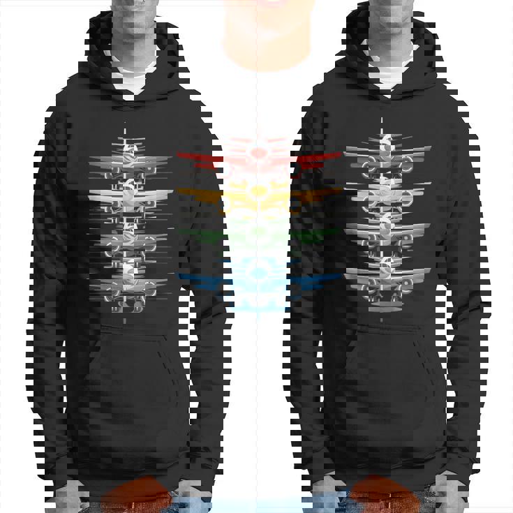Aviation Airplane Flying Airline Colorful Enthusiast Pilot Hoodie