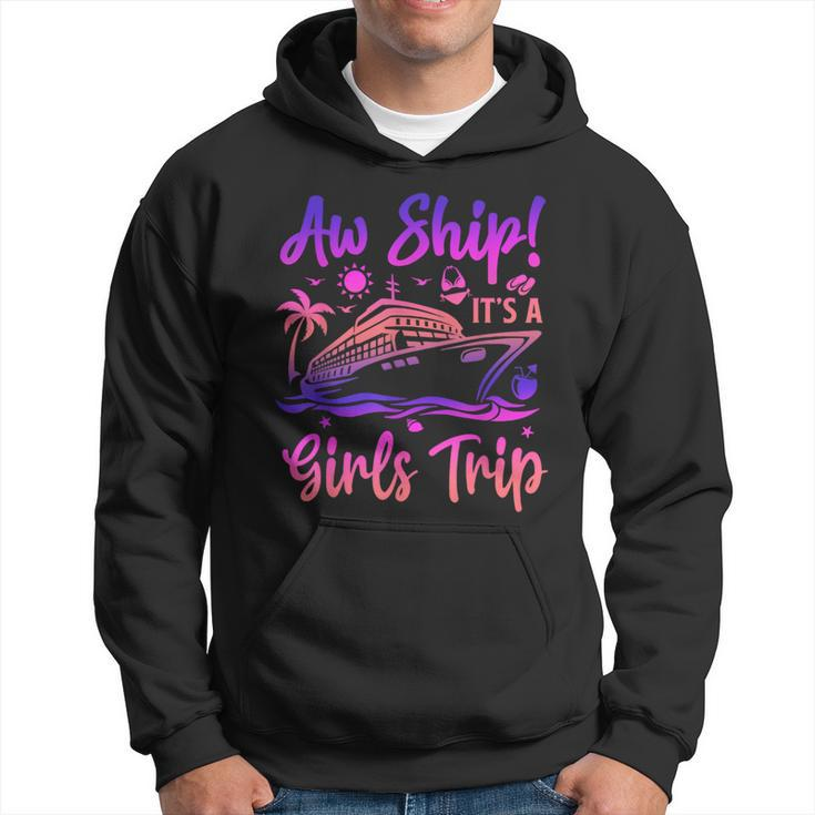 Aw Ship It's A Girls Trip Cruise 2024 Vacation Matching Hoodie
