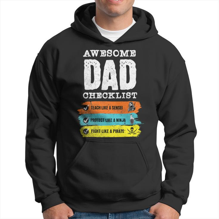Awesome Dad Checklist Hilarious Geeky Hoodie