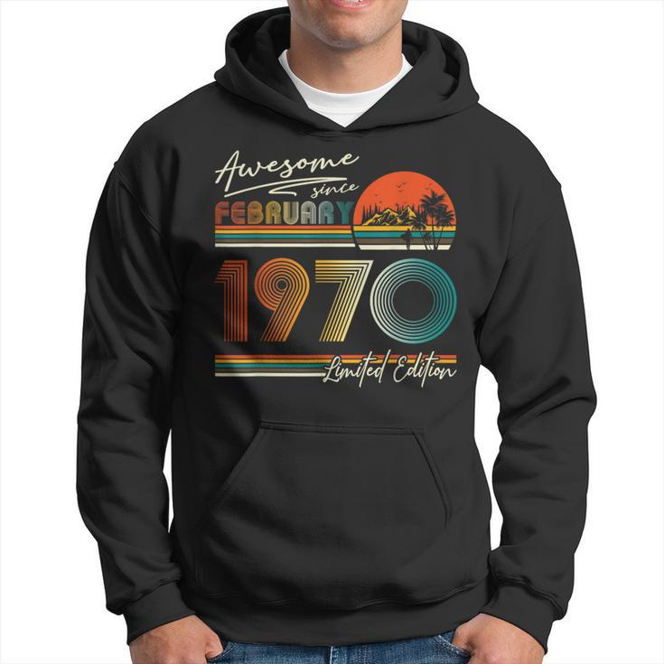 Awesome Since February 1970 Vintage 54Th Birthday Men Hoodie