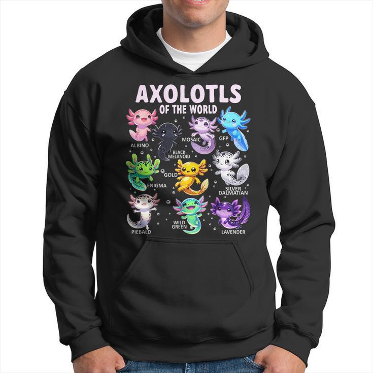 Axolotl Kawaii Axolotls Of The World Axolotl Animals Hoodie