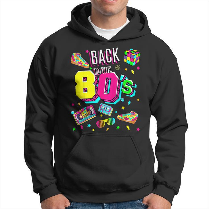 Back To 80'S 1980S Vintage Retro Eighties Costume Party Hoodie