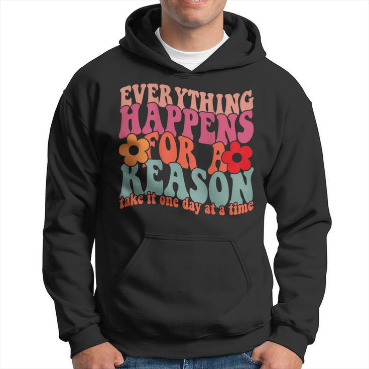 Words On Back Positive Everything Happens For Reason Hoodie