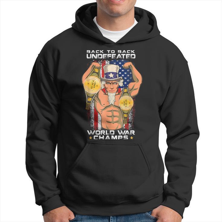 Back To Back Undefeated World War Champs Uncle Sam Hoodie Seseable UK